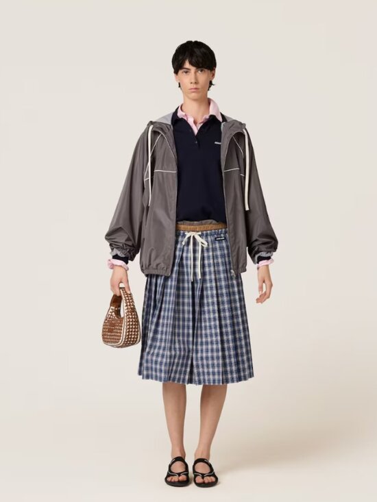 Miu Miu Technical Silk Zipper Blouson Women's Jacket - Picture 3 of 14